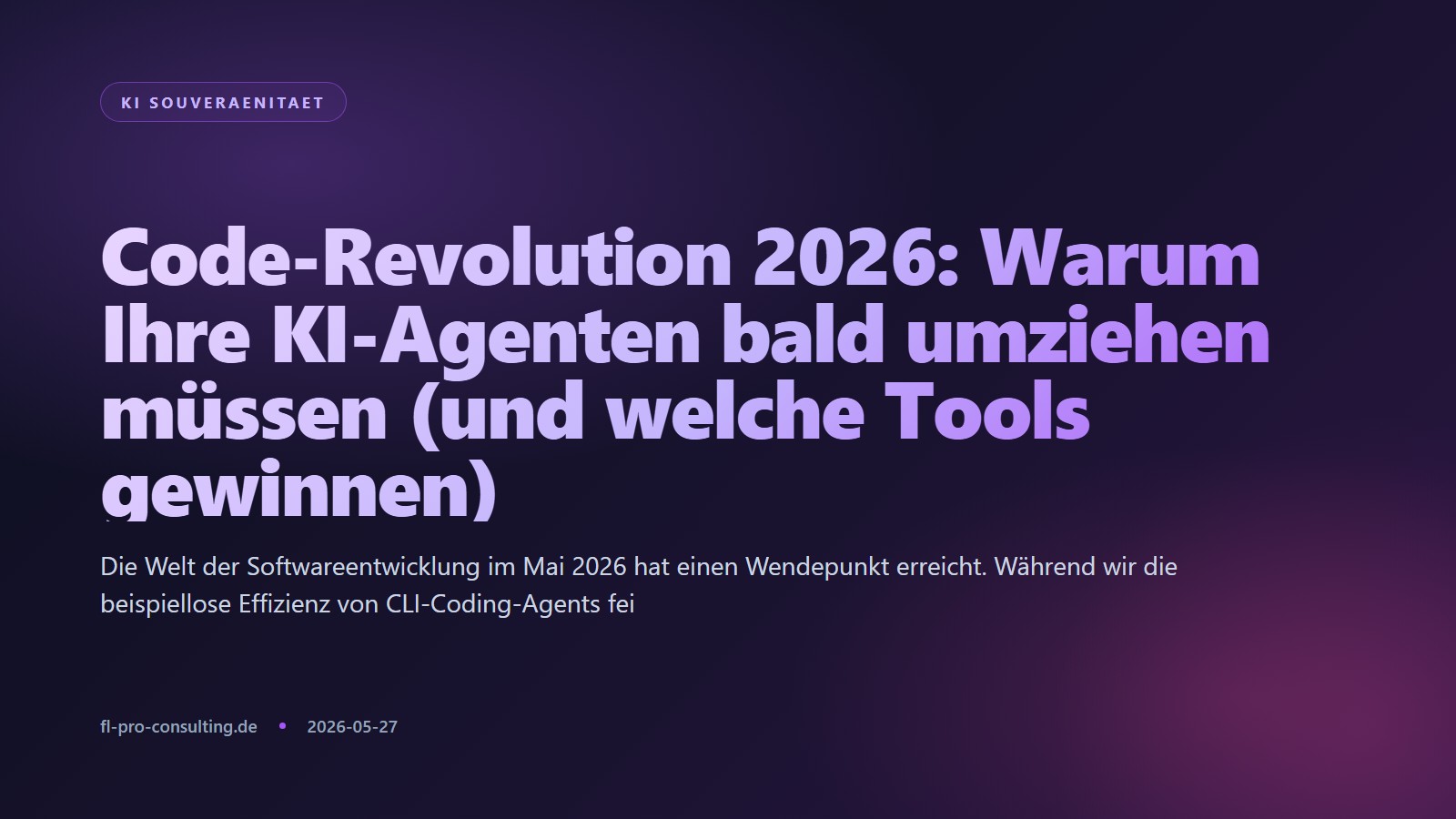 Code-Revolution 2026: Warum Deine KI-Agenten bald umziehen müssen (und welche Tools gewinnen)