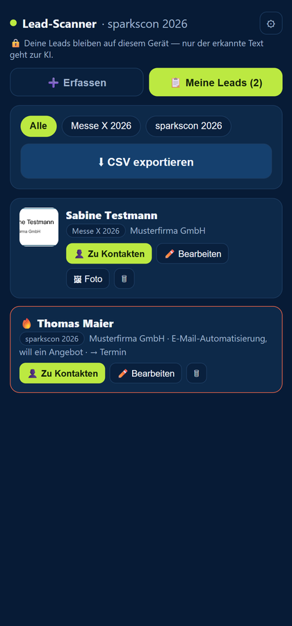 Alle Leads im Blick