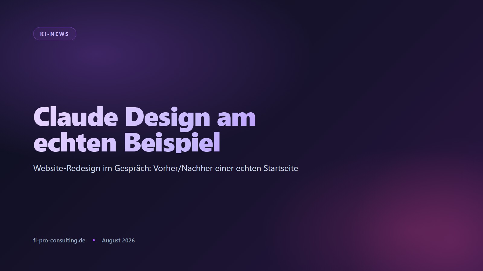 Website-Redesign im Gespräch: Claude Design am echten Beispiel